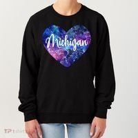 I Love Michigan Usa Cute Gift Women's Sweatshirt thumb 0