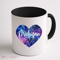 I Love Michigan Usa Cute Gift Coffee Mug thumb 1