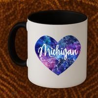 I Love Michigan Usa Cute Gift Coffee Mug thumb 2