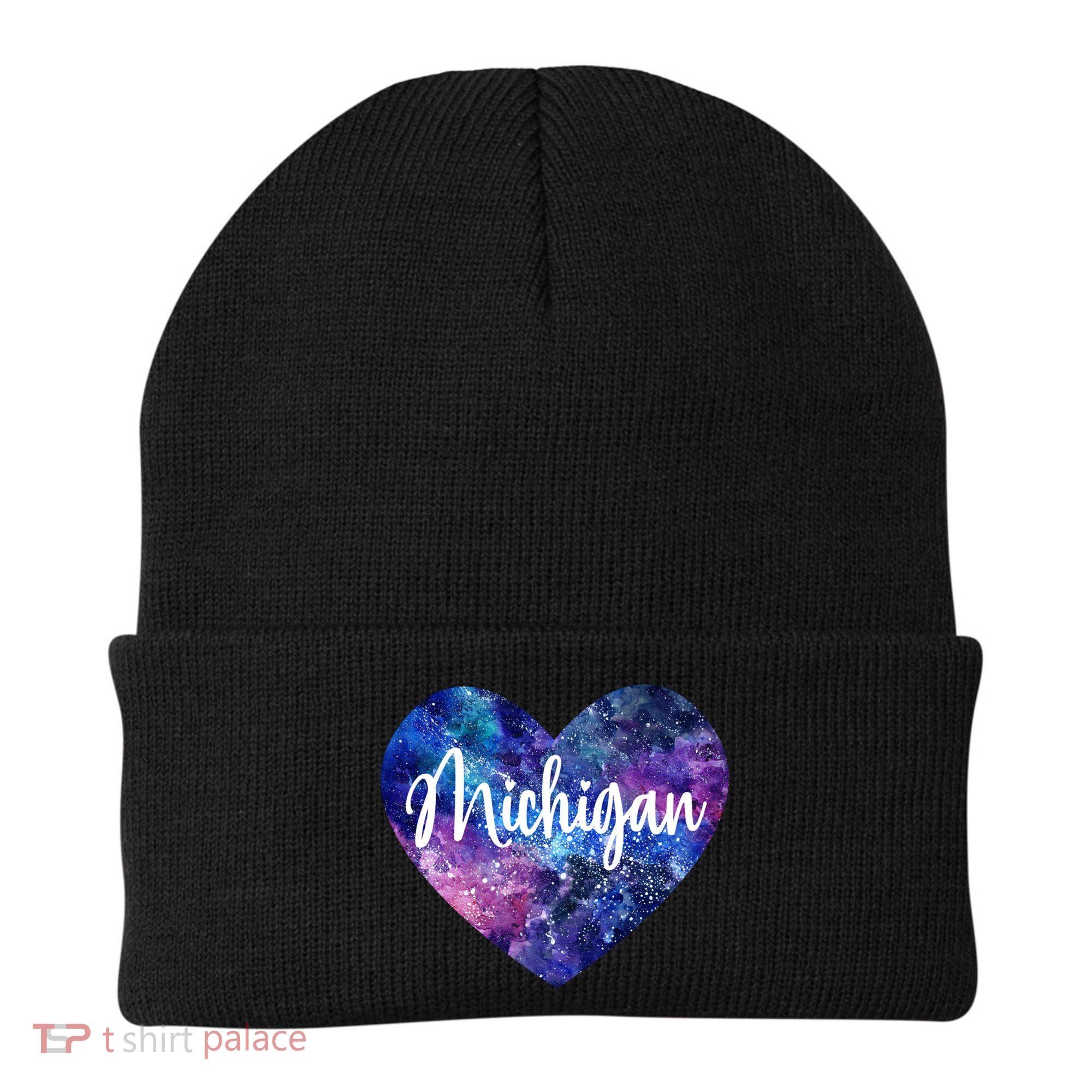 I Love Michigan Usa Cute Gift Beanie