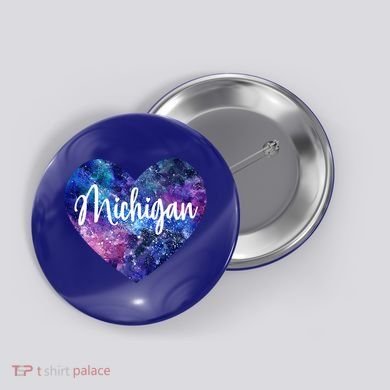 I Love Michigan Usa Cute Gift Button