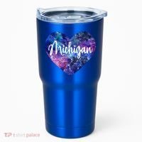 I Love Michigan Usa Cute Gift Tumbler thumb 0