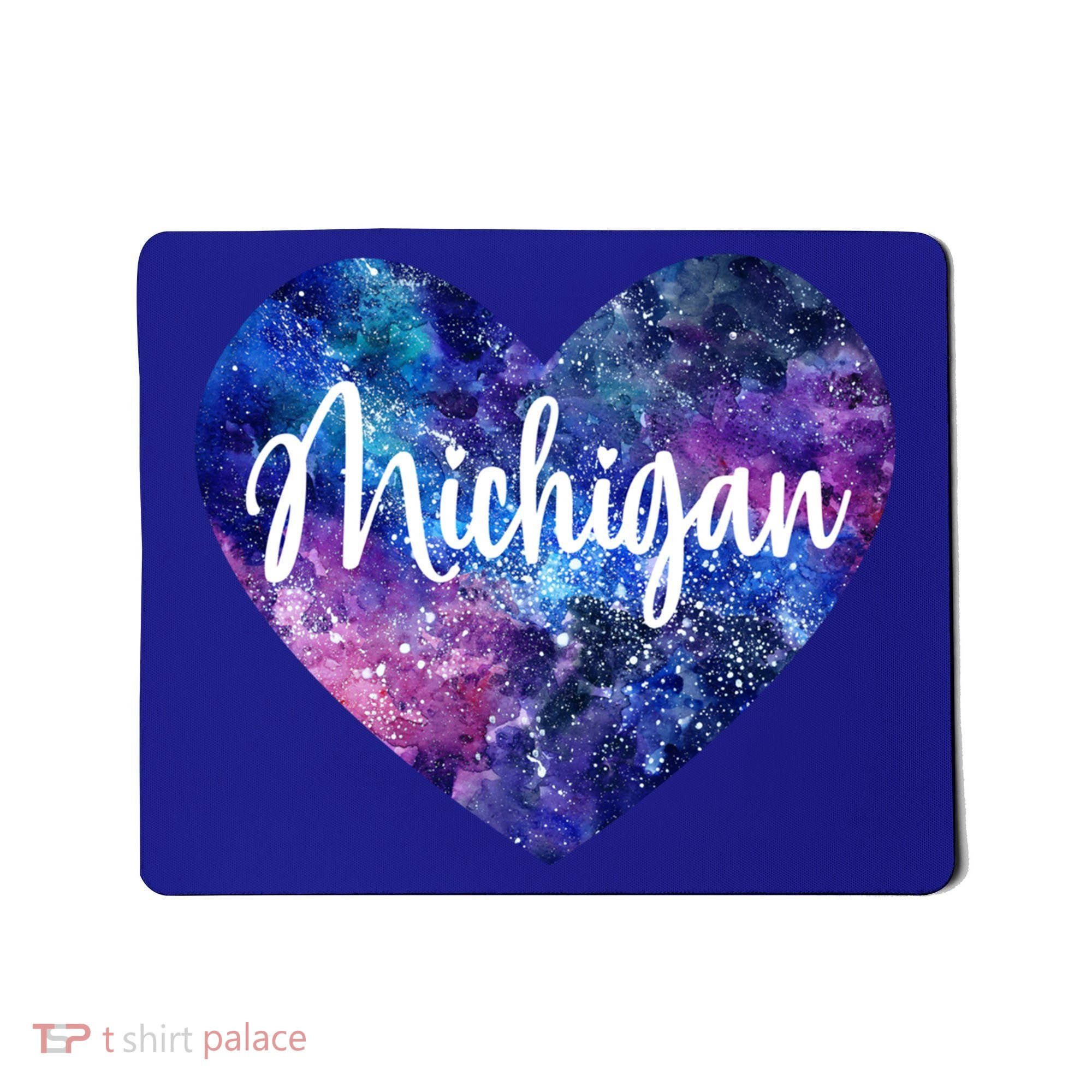 I Love Michigan Usa Cute Gift Mousepad