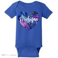 I Love Michigan Usa Cute Gift Baby Bodysuit thumb 0