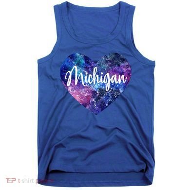 I Love Michigan Usa Cute Gift Tank Top