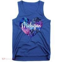 I Love Michigan Usa Cute Gift Tank Top thumb 0