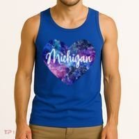 I Love Michigan Usa Cute Gift Tank Top thumb 3