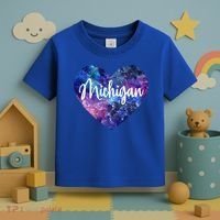 I Love Michigan Usa Cute Gift Toddler T-Shirt thumb 3