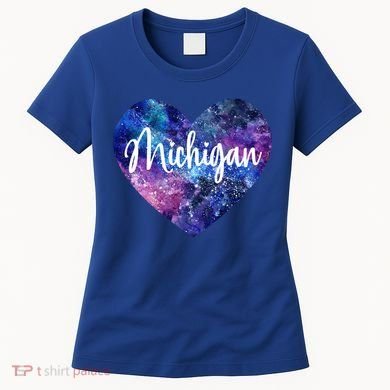 I Love Michigan Usa Cute Gift Women's T-Shirt