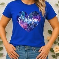 I Love Michigan Usa Cute Gift Women's T-Shirt thumb 2