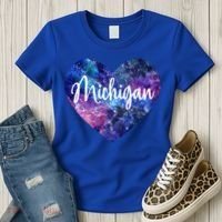 I Love Michigan Usa Cute Gift Women's T-Shirt thumb 3