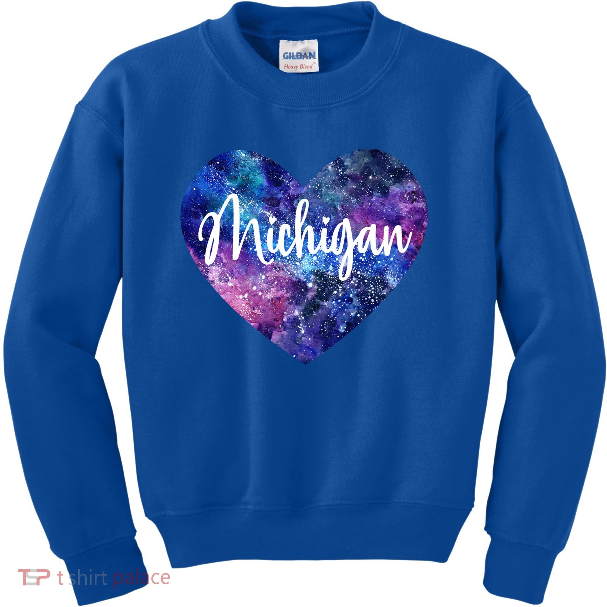 I Love Michigan Usa Cute Gift Kids Sweatshirt