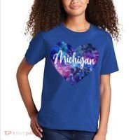 I Love Michigan Usa Cute Gift Kids T-Shirt thumb 2