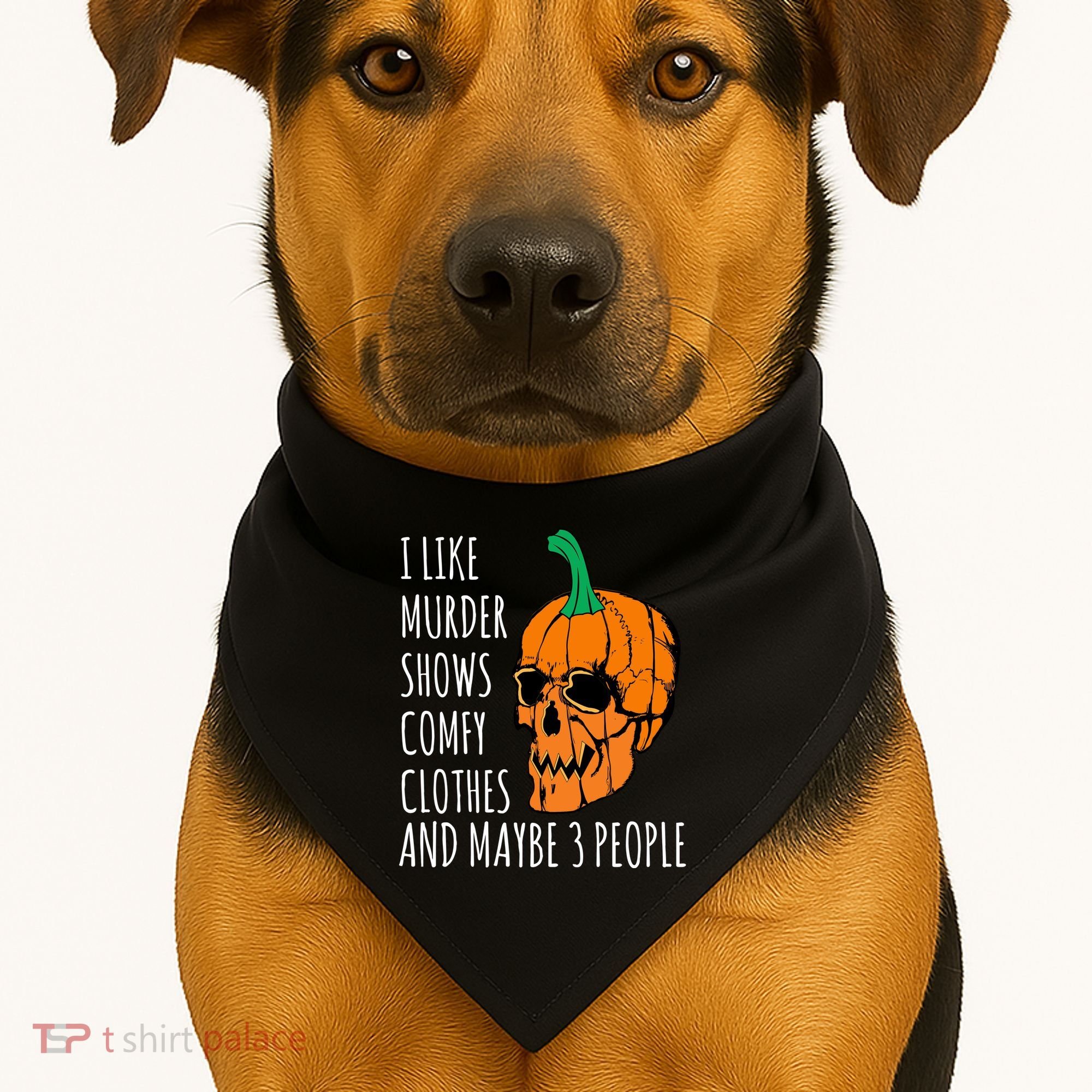 I Like Murder Shows Comfy Clothes And Maybe 3 People USA-Made Doggie Bandana