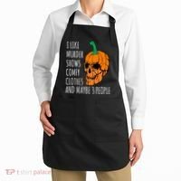 I Like Murder Shows Comfy Clothes And Maybe 3 People Apron thumb 2