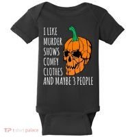I Like Murder Shows Comfy Clothes And Maybe 3 People Baby Bodysuit thumb 0