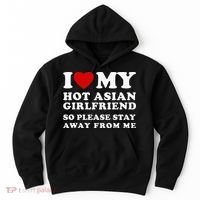 I Love My Hot Asian Girlfriend So Please Stay Away From Me Hoodie thumb 0
