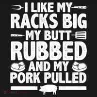 I Like My Racks Big My Butt Rubbed And My Pork Pulled Ornament thumb 1