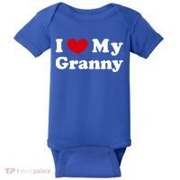 I Love My Granny I Heart My Granny Cute Gift Baby Bodysuit thumb 0