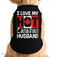 I Love My Hot Husband Canadian Maple Leaf Canada Flag Ottawa Doggie Tank thumb 0