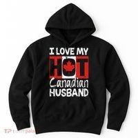 I Love My Hot Husband Canadian Maple Leaf Canada Flag Ottawa Hoodie thumb 0