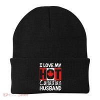 I Love My Hot Husband Canadian Maple Leaf Canada Flag Ottawa Beanie thumb 0