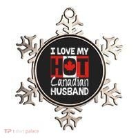 I Love My Hot Husband Canadian Maple Leaf Canada Flag Ottawa Ornament thumb 0