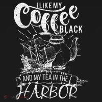 I Like My Coffee Black And My Tea In The Harbor Patriotic Apron thumb 3