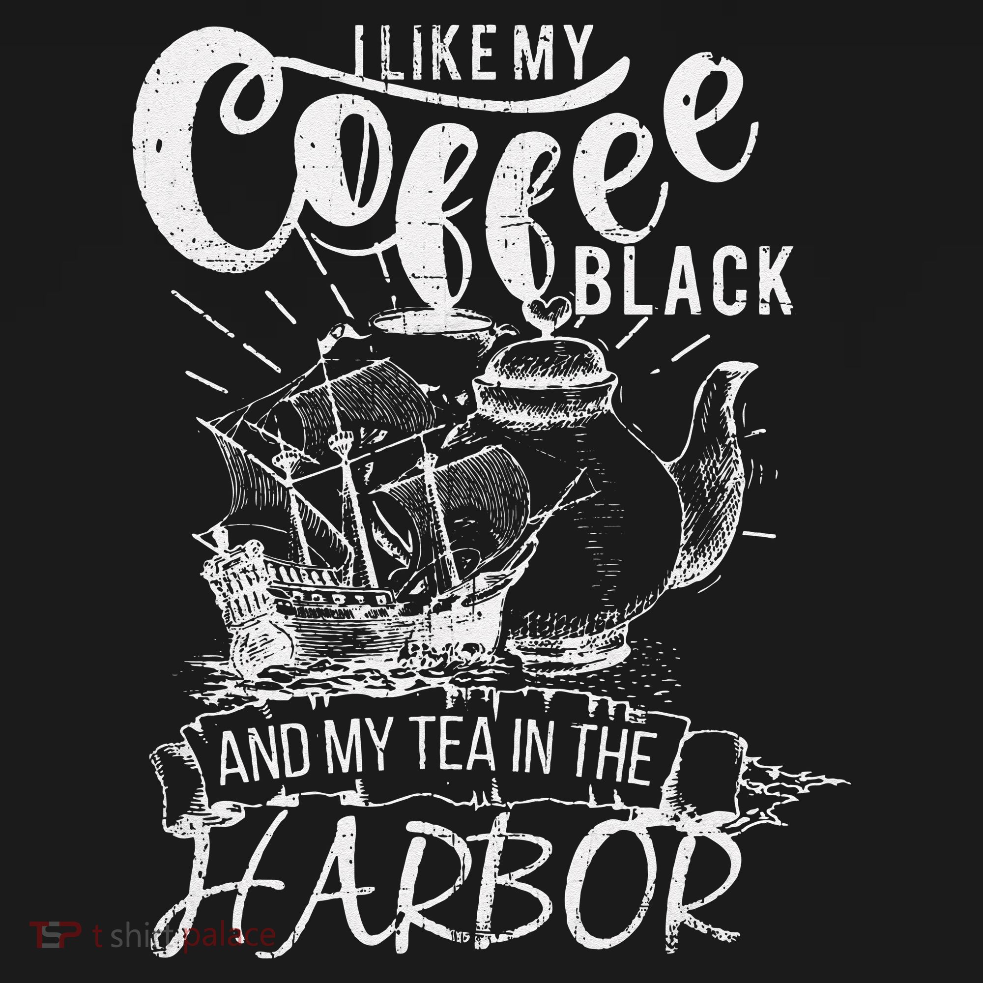 I Like My Coffee Black And My Tea In The Harbor Patriotic Visor