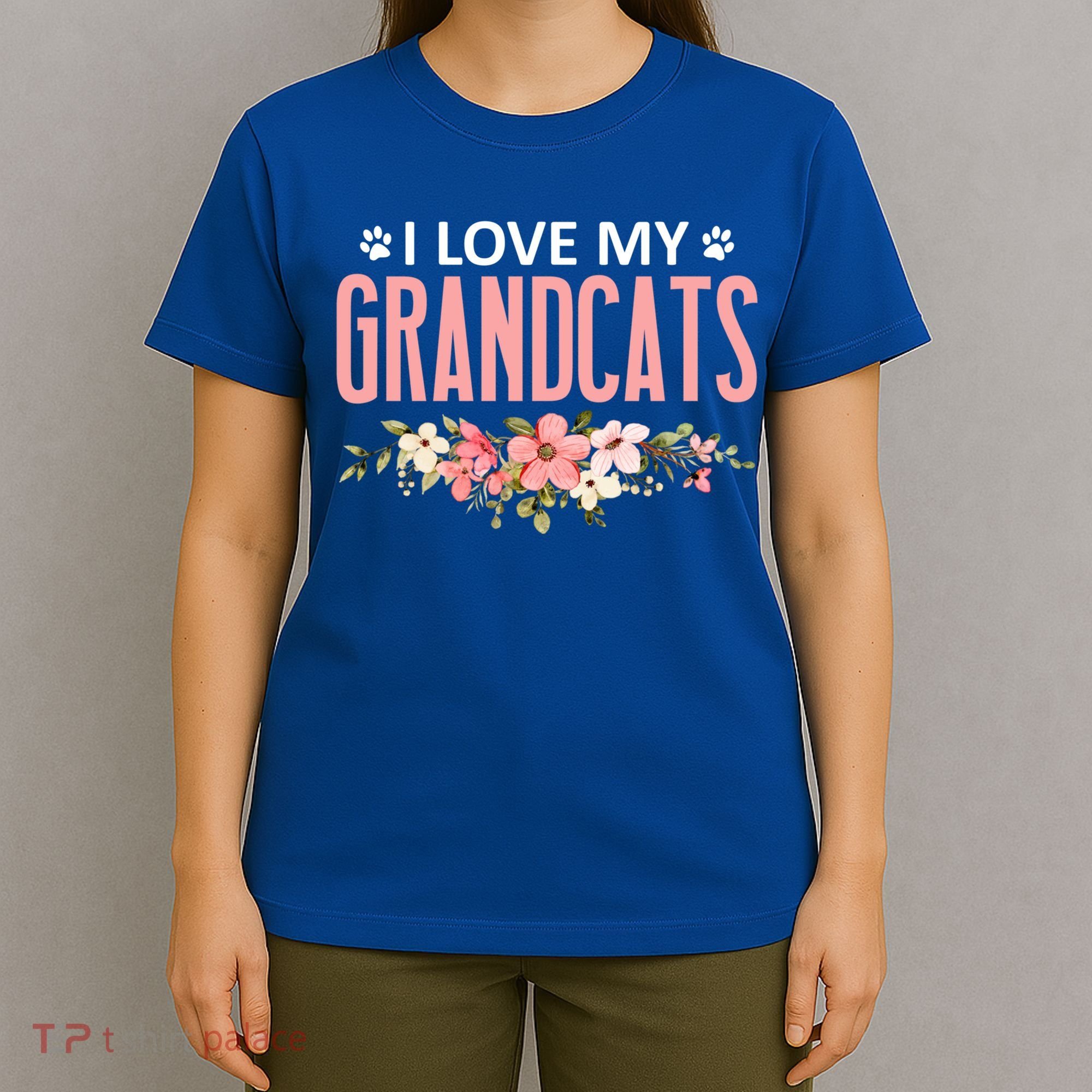 I Love My Grandcats Cat Lover Granddad Grandma Grandparent Gift T-Shirt
