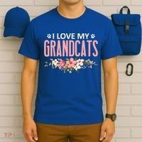 I Love My Grandcats Cat Lover Granddad Grandma Grandparent Gift T-Shirt thumb 6