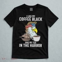 I Like My Coffee Black And My Tea In The Harbor Patriotic T-Shirt thumb 5