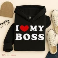 I Love My Boss Hoodie thumb 4