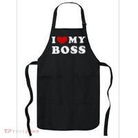 I Love My Boss Apron thumb 0