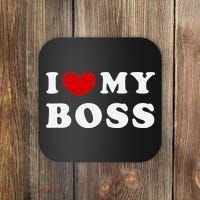 I Love My Boss Coaster thumb 0
