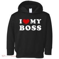 I Love My Boss Toddler Hoodie thumb 0