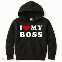 I Love My Boss Kids Hoodie thumb 0
