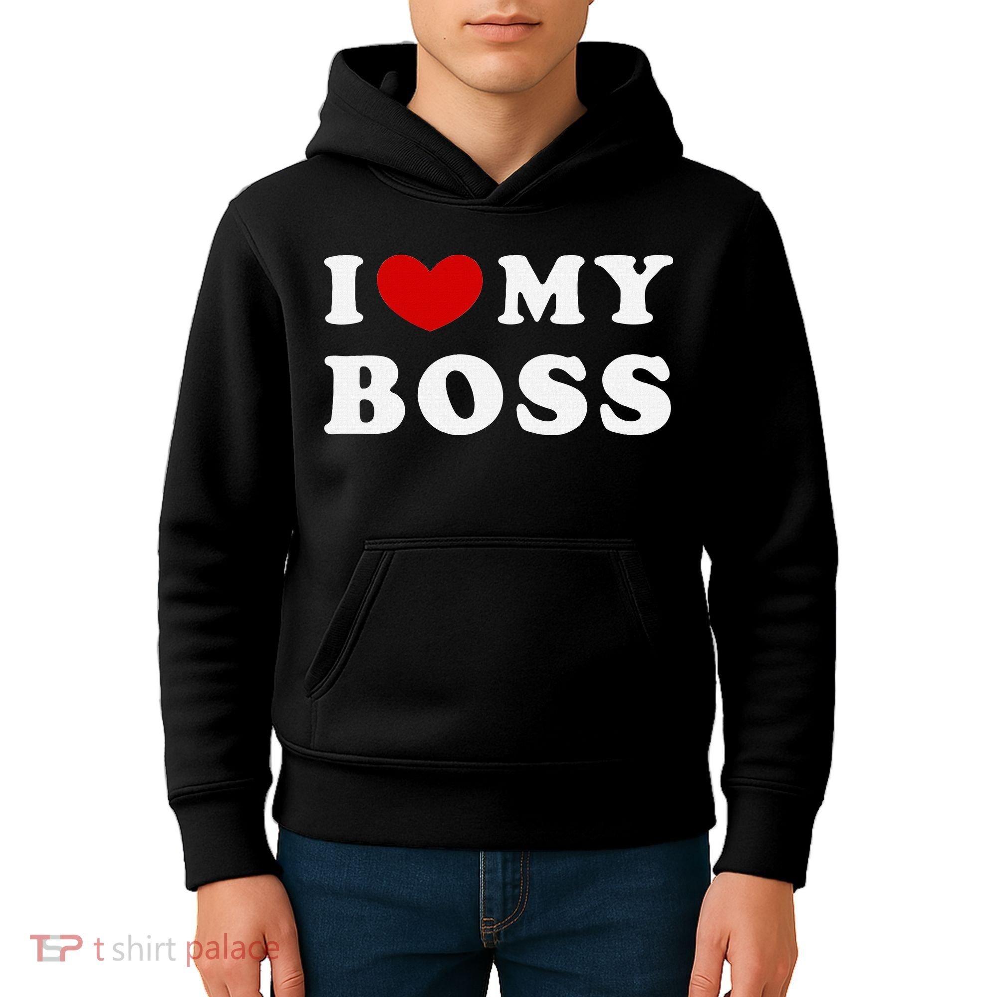 I Love My Boss Kids Hoodie