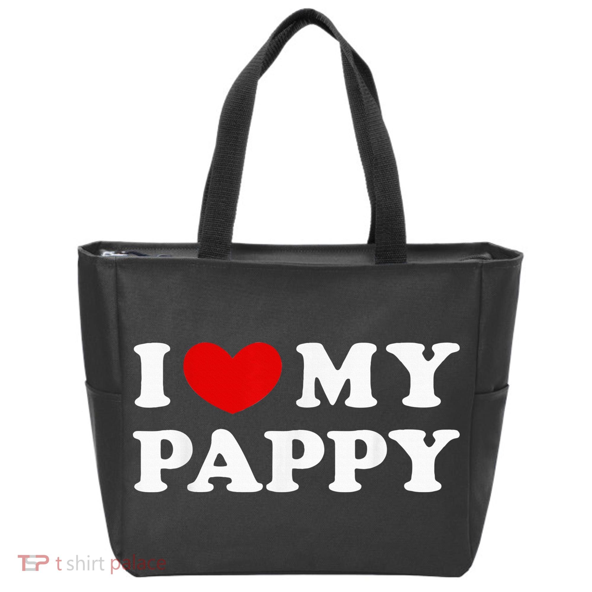 I Love My Pappy I Heart My Pappy Tote Bag