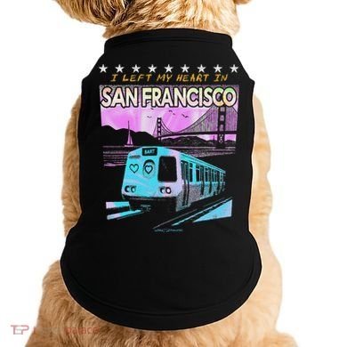 I Left My Heart In San Francisco Train & Bridge Doggie Tank