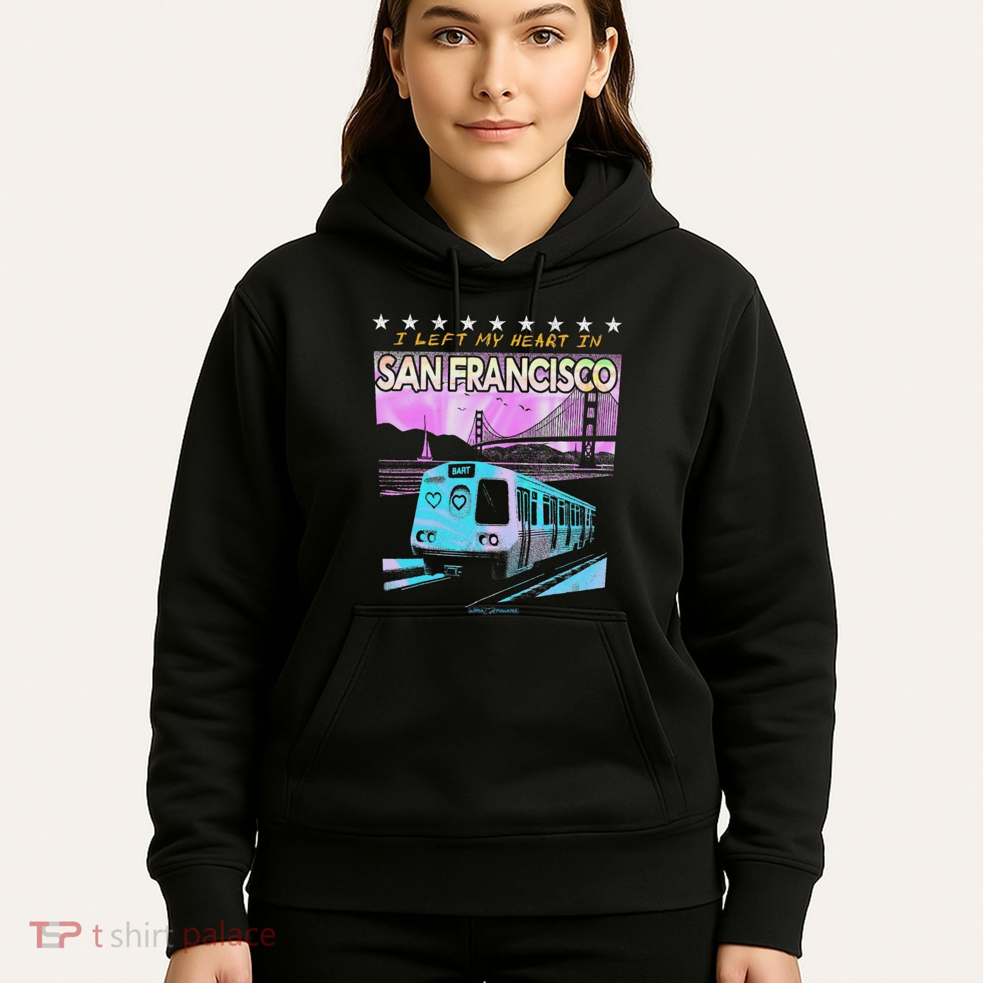 I Left My Heart In San Francisco Train & Bridge Hoodie