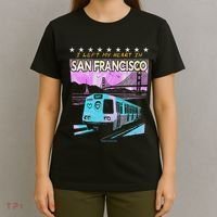 I Left My Heart In San Francisco Train & Bridge T-Shirt thumb 4