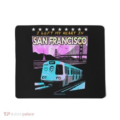 I Left My Heart In San Francisco Train & Bridge Mousepad