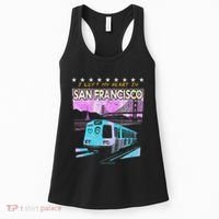 I Left My Heart In San Francisco Train & Bridge Women's Tank Top thumb 0