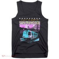 I Left My Heart In San Francisco Train & Bridge Tank Top thumb 0