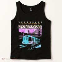 I Left My Heart In San Francisco Train & Bridge Tank Top thumb 2