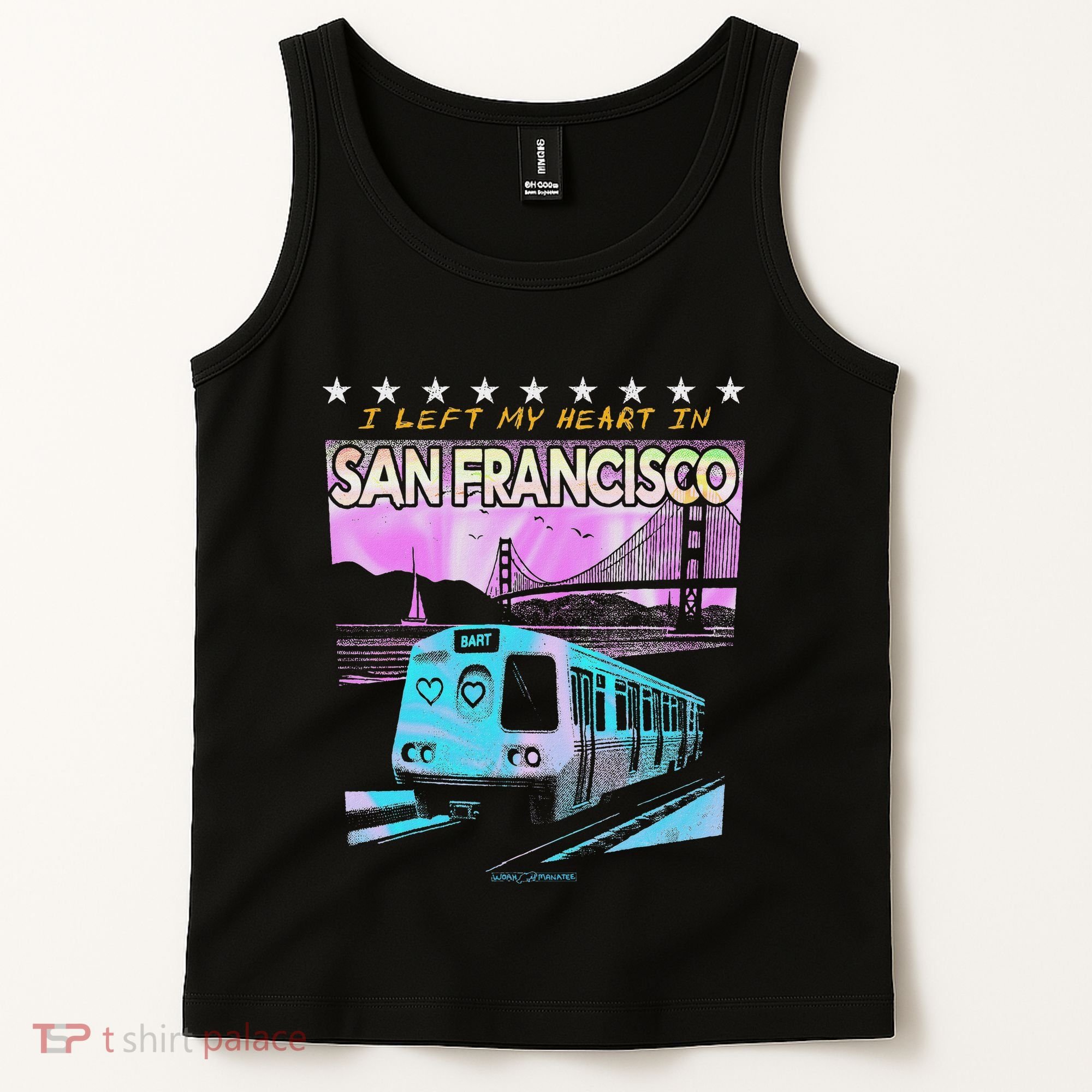 I Left My Heart In San Francisco Train & Bridge Tank Top