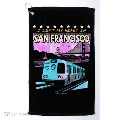 I Left My Heart In San Francisco Train & Bridge Golf Towel