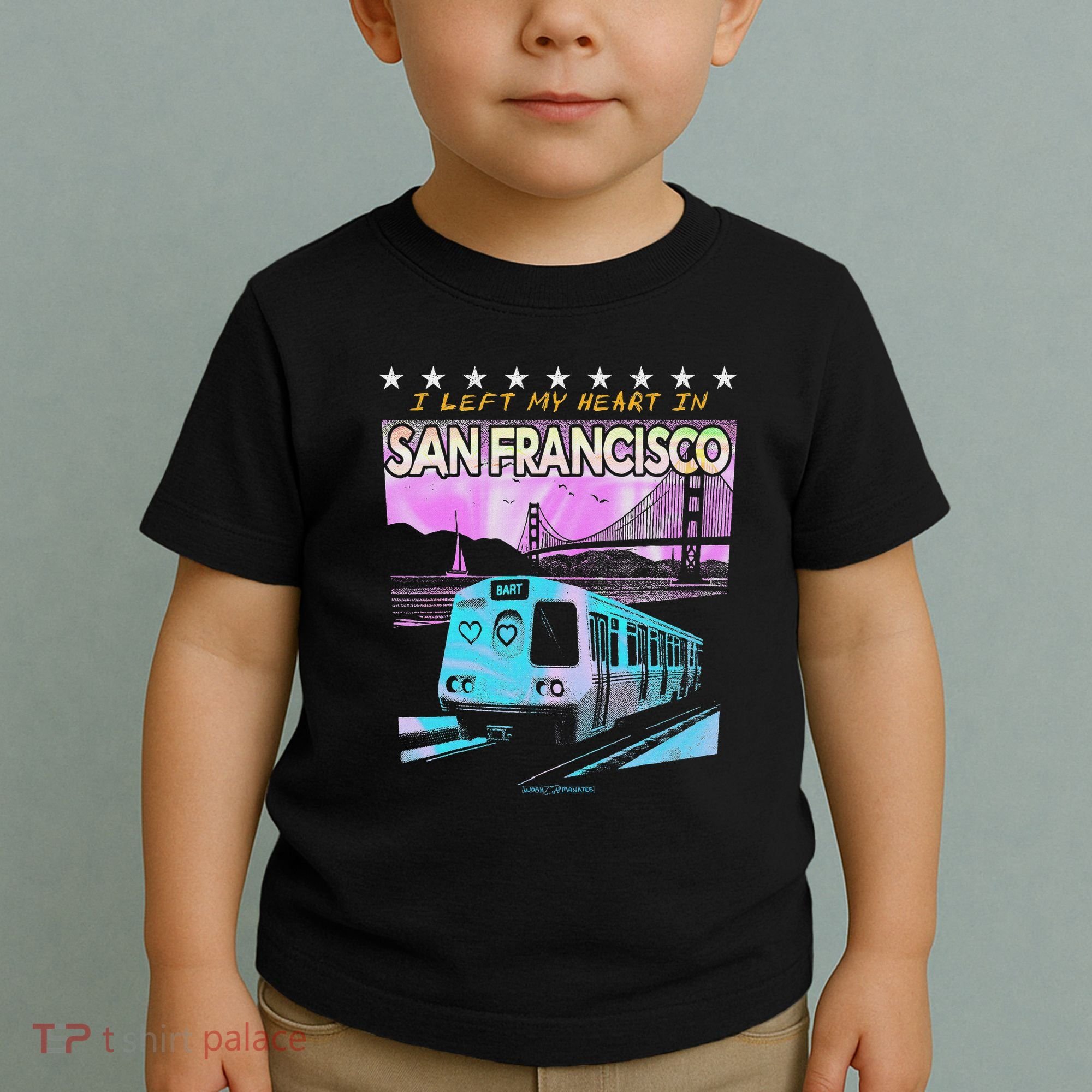 I Left My Heart In San Francisco Train & Bridge Toddler T-Shirt
