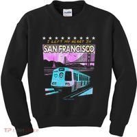I Left My Heart In San Francisco Train & Bridge Kids Sweatshirt thumb 0